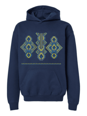 Patriotic Embroidered Cotton Hoodie