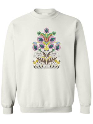 Tree of Life - Embroidered Cotton Fleece Sweatshirt