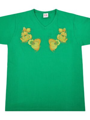 Sunny Flora - Embroidered Cotton T-Shirt