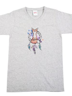 Fox Spirit - Cotton Children Embroidered T-Shirt