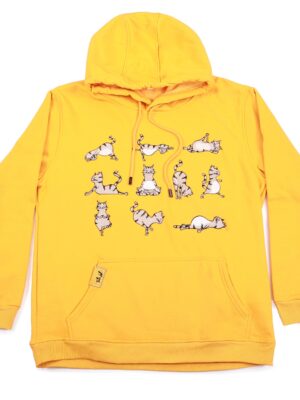 Yoga Cats - Cotton Hoodie for Yoga Lovers