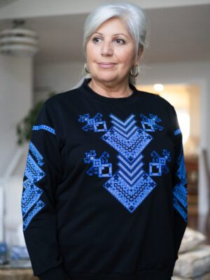 Accents - Embroidered Cotton Sweatshirt