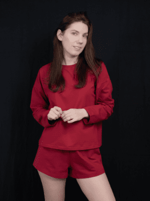 Cotton pajama – long-sleeve t-shirt and shorts